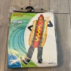 Spirit Hot Dog Costume for Kids - Red and Yellow